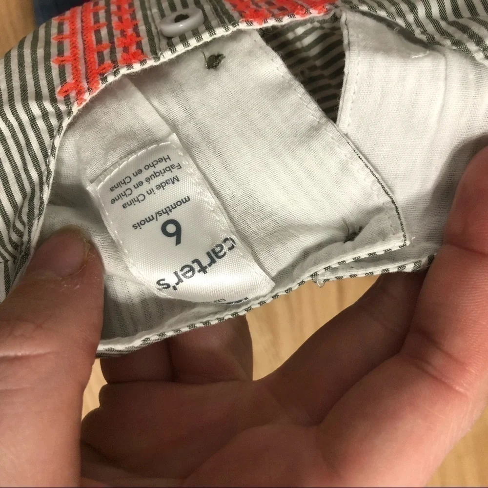 Carter’s 6 Month Dress Bundle Denim Striped Baby Girl Blue Black Short Sleeve